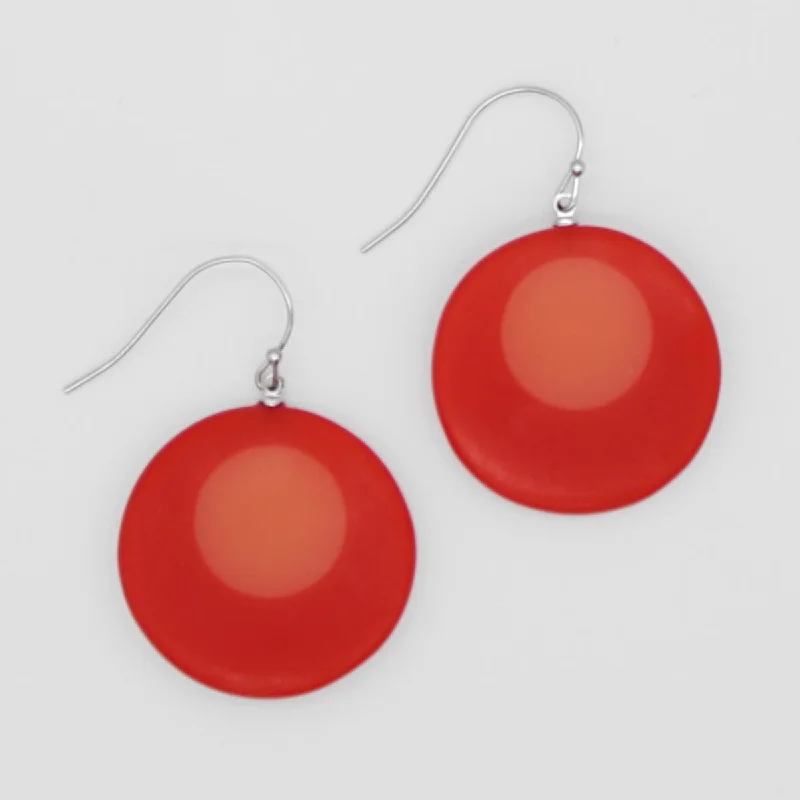 Radiant pearl earrings-Red Hana Earrings