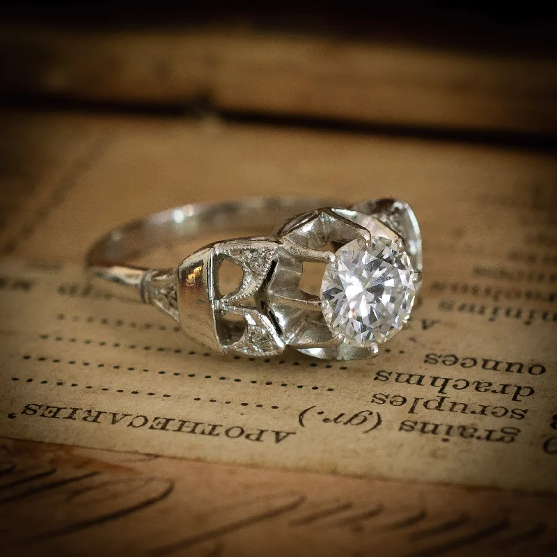 Alloy design rings-So Decadent!! Vintage Art Deco Diamond Engagement Ring