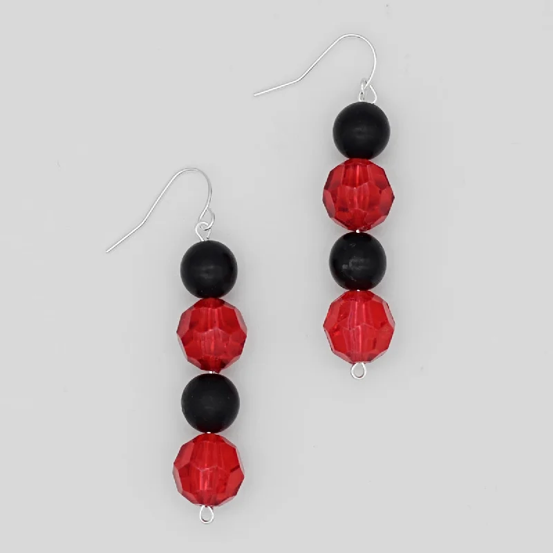 Subtle dangle earrings-Red Makenna Dangle Earring