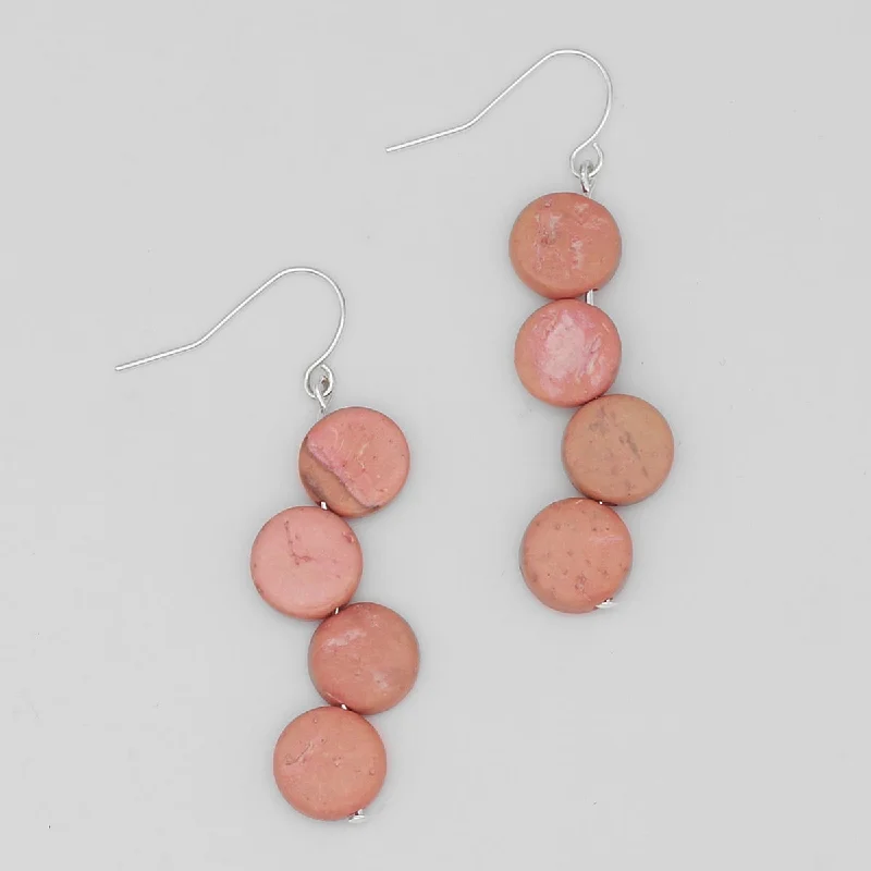 Lunar glow earrings-Pink Eva Dangle Earrings