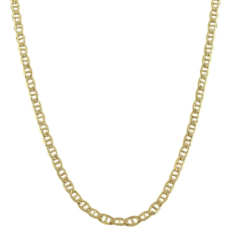 Bold bar necklaces-Fremada 14k Yellow Gold-filled Mariner Link Chain Necklace (18- 36 inch)