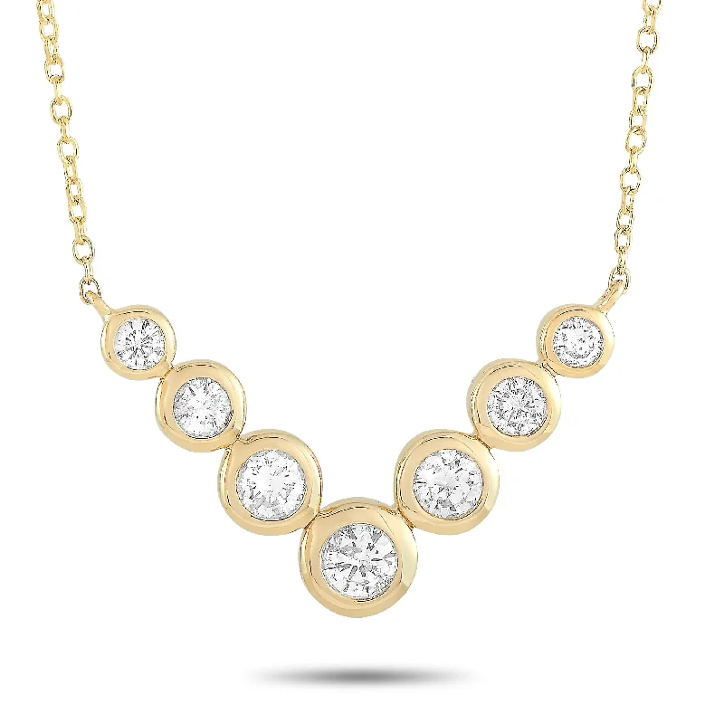 Sleek gold necklaces-Yellow Gold 0.50 ct Diamond Pendant Necklace ANK-15740Y Length N/A