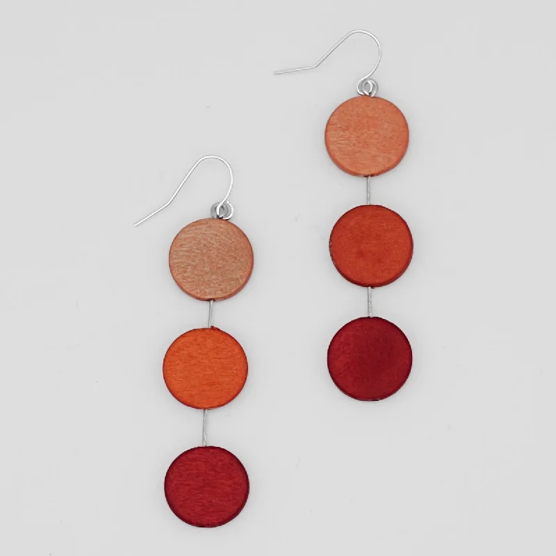 Quirky pair earrings-Orange Ashlyn Dangle Earring