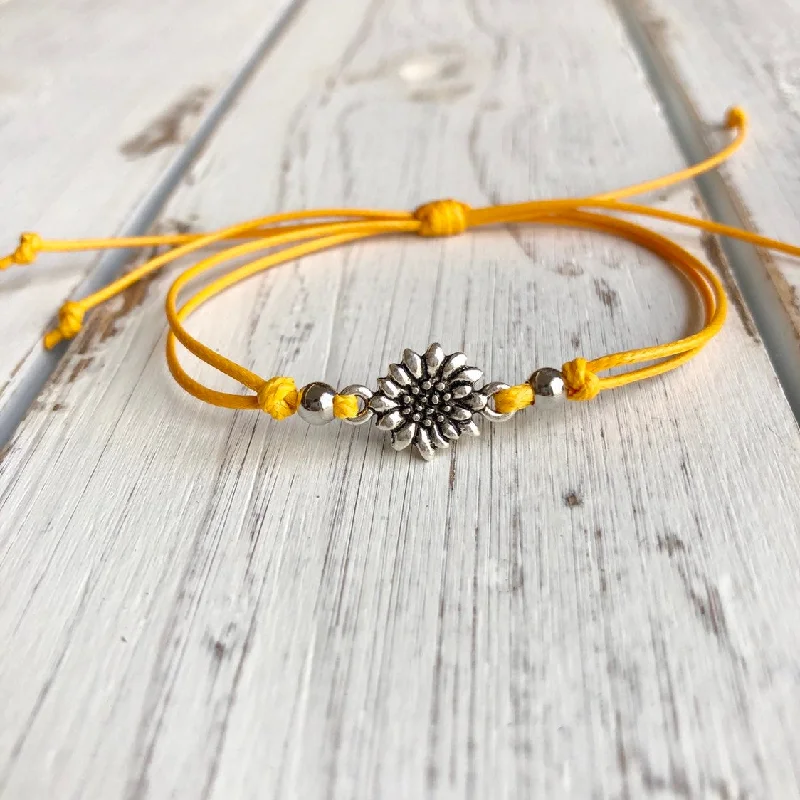 Tiered link bangles-Sunflower Bracelet Anklet