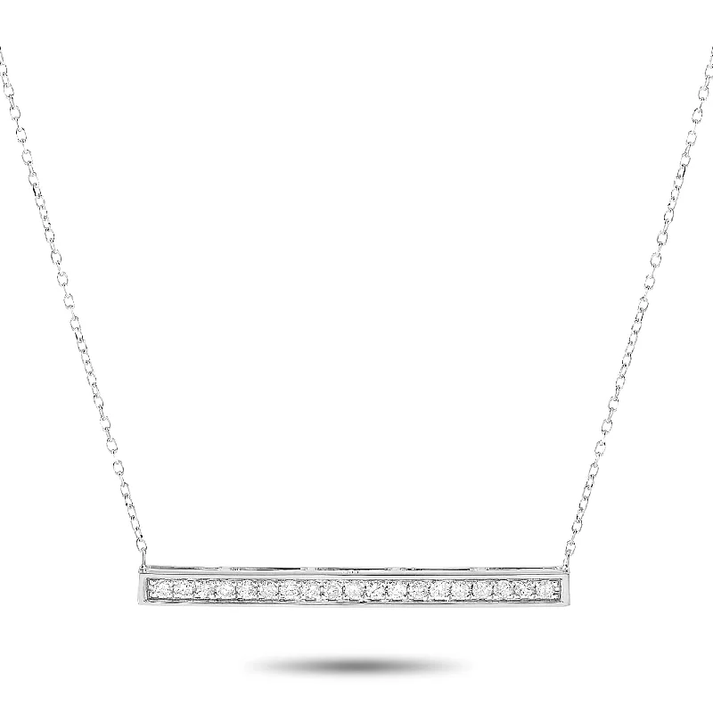 Ethnic weave necklaces-White Gold 0.25 ct Diamond Pendant Necklace ANK-15813W Length N/A