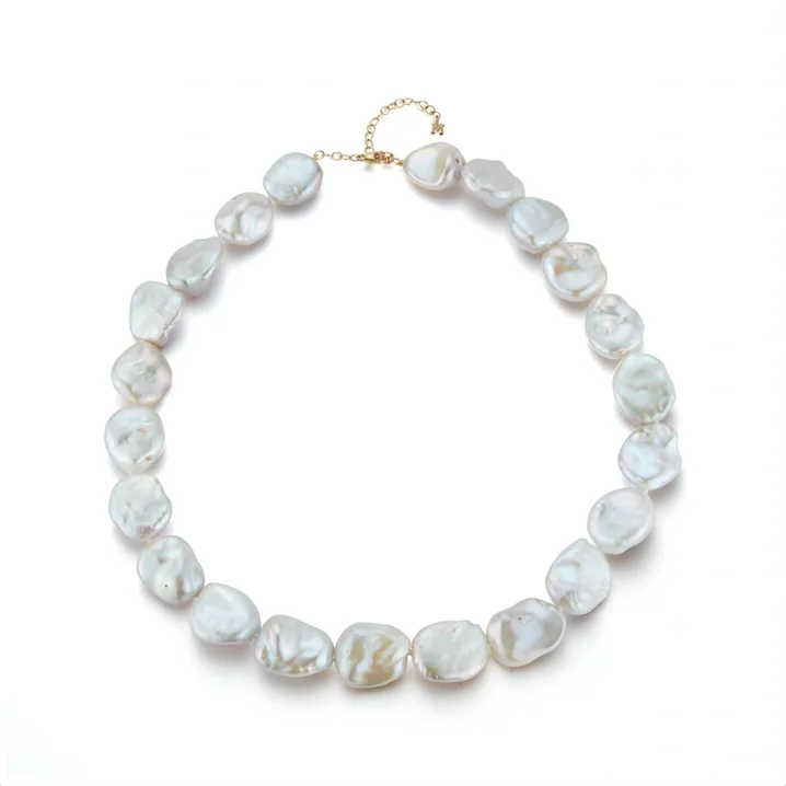 Whimsical bead necklaces-14kt Gold Baroque Pearl Strand Necklace