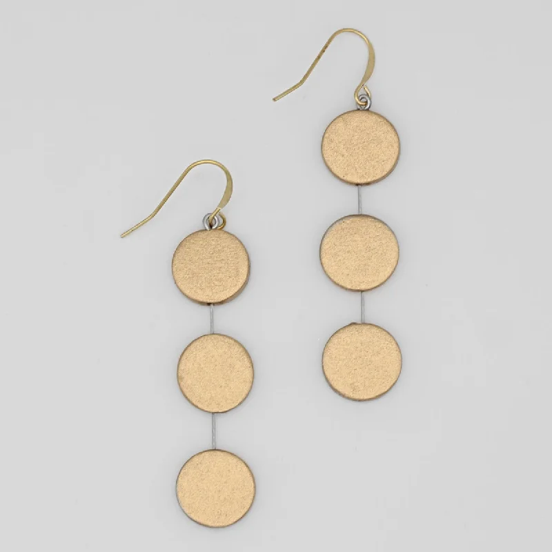 Wide tier earrings-Gold Ashlyn Dangle Earring