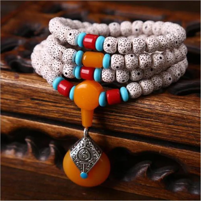 Plaited knot bangles-Bodhi Seeds Tibetan Mala